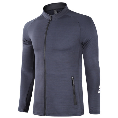 Men's Spring and Autumn New Arrival Hooded Crew Neck Trendy Men Simple Quick Dry Elastic Breathable Casual Sports T-shirt Long Sleeve Sports