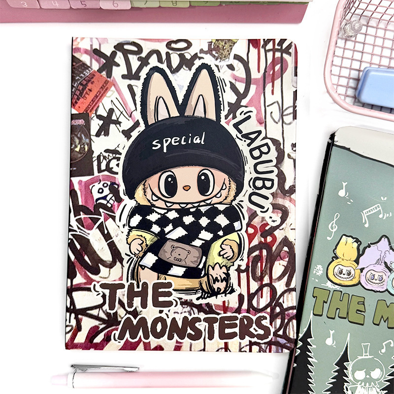 ブティックの新しい落書きラブ布カラーページハードシェルノートブックかわいい漫画ハンドブック学生メモ帳..|undefined