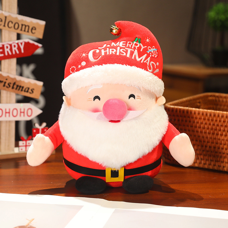 かわいいサンタクロース人形ヘラジカ人形鹿ぬいぐるみ人形ぬいぐるみクリスマスプレゼント装飾品|undefined