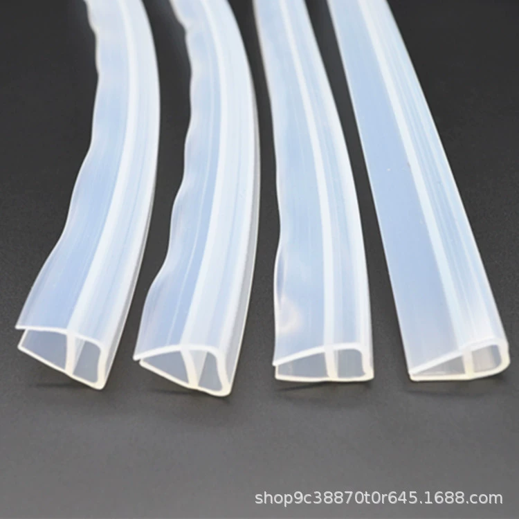 F h балконная безрамная стеклянная дверь и окно, силиконовая уплотнительная лента для душевой комнаты, ванной комнаты, ветрозащитная и водонепроницаемая лента, U-образная полоса для предотвращения столкновений