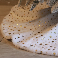 クリスマスの木のスカートは金の五星の雪のぬいぐるみの木のスカートにアイロンをかけます。