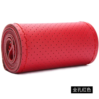 steering wheel cover manufacturers wholesale: Steering wheel cover - full-hole-red-38cm