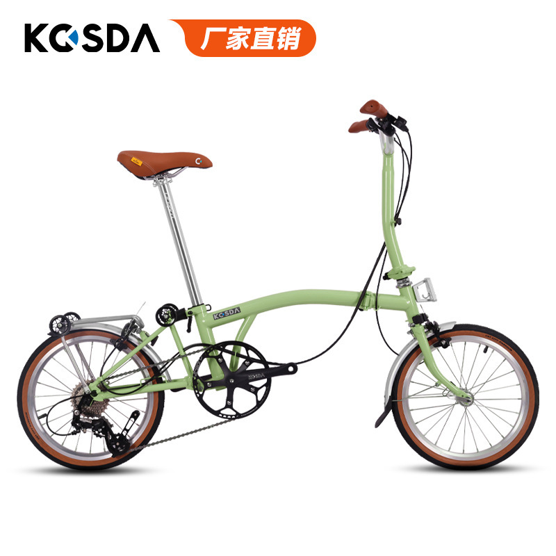 KOSDA Molybdenum Steel 16 Inch 349 Domestic Small Cloth Ultra Light Portable Adult City Folding Bicycle Retro Women's Style