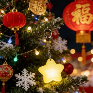 新年礼物挂件钥匙扣小夜灯usb充电款摆件创意摆件卧室家居拍拍灯