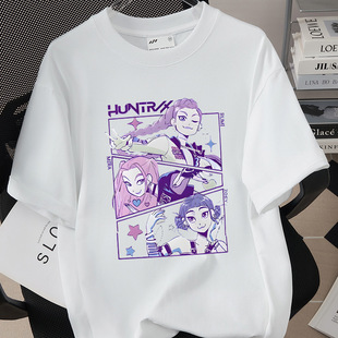 Witch Hunter Group Men's and Women's High-Quality Short-Sleeved Printed T-Shirt Adult Loose 260g Pure Cotton Top 0703