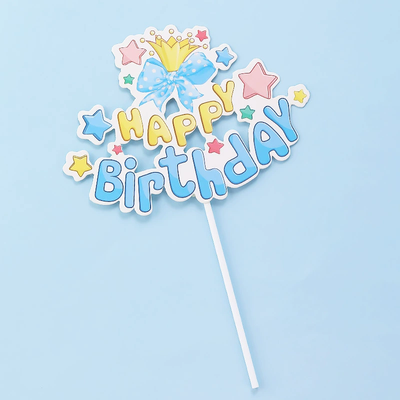 English Birthday Happy Cartoon Balloon HB Love Gift Box Birthday Happy Cake Account Crown Crown милые звезды