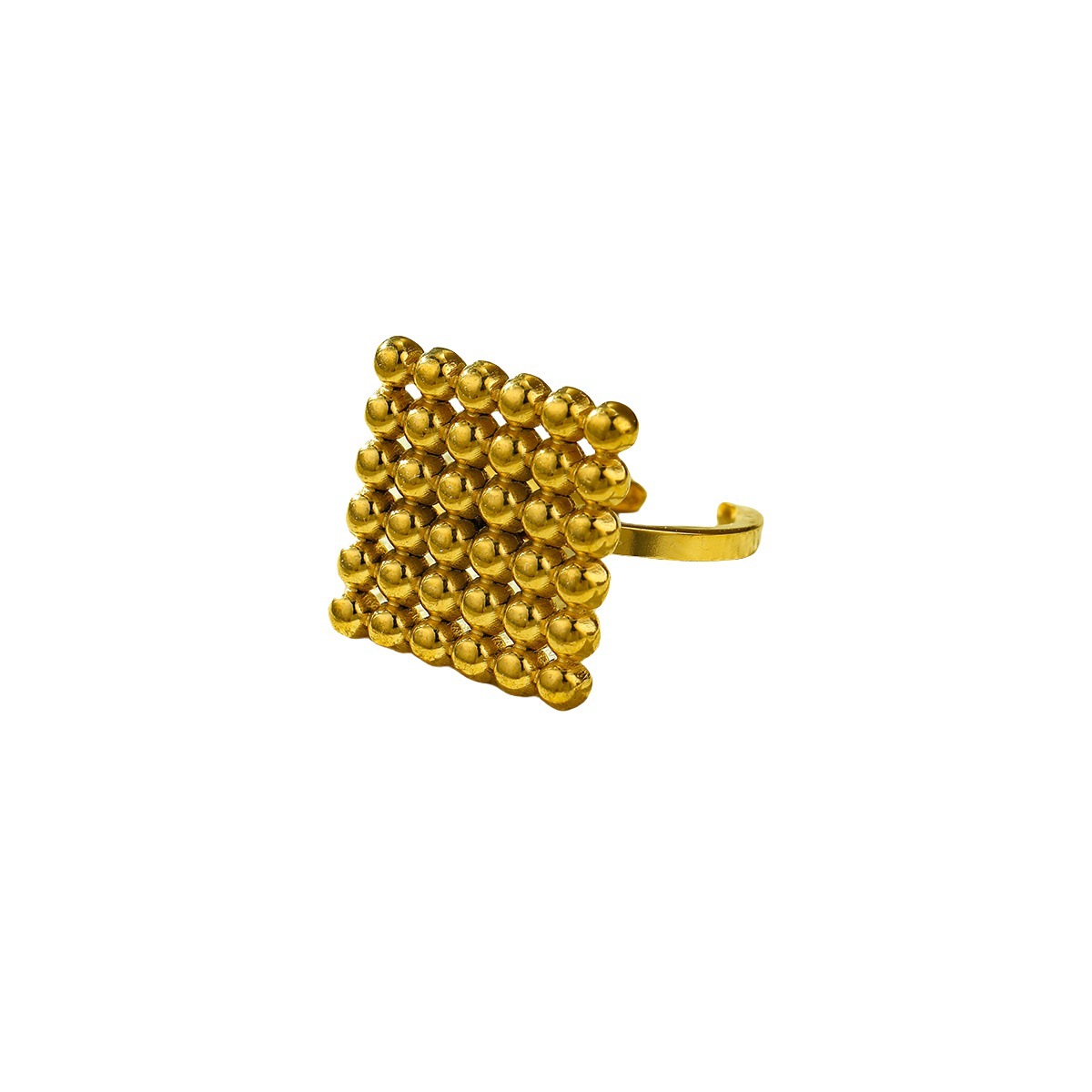 Non-fading Geometric Stainless Steel Ring
