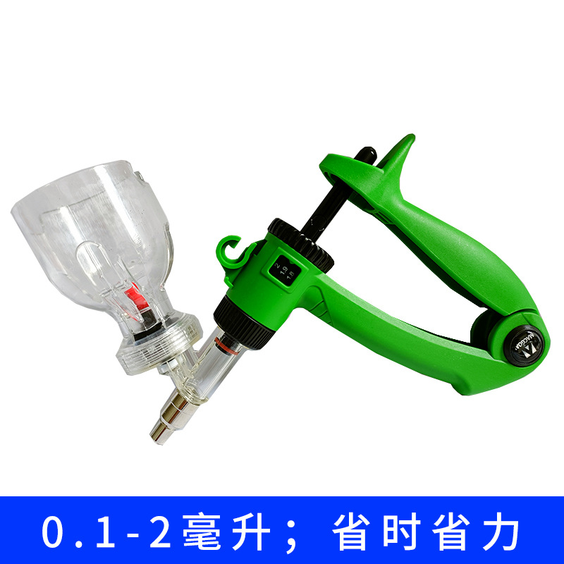 Jeringa digital ajustable veterinaria con dosis ajustable para vacunas tipo botella para pollos, cerdos, vacas y ovejas