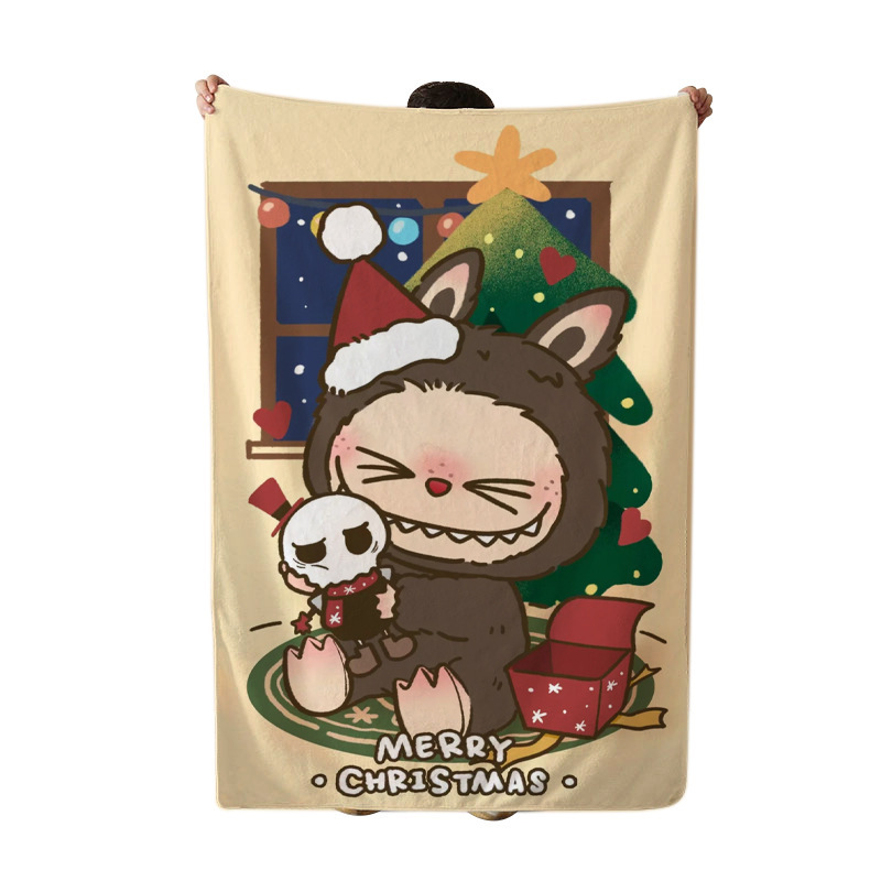 厚手のクリスマス両面パイル多機能ブランケット四季フランネルdiy3Dデジタルプリント|undefined