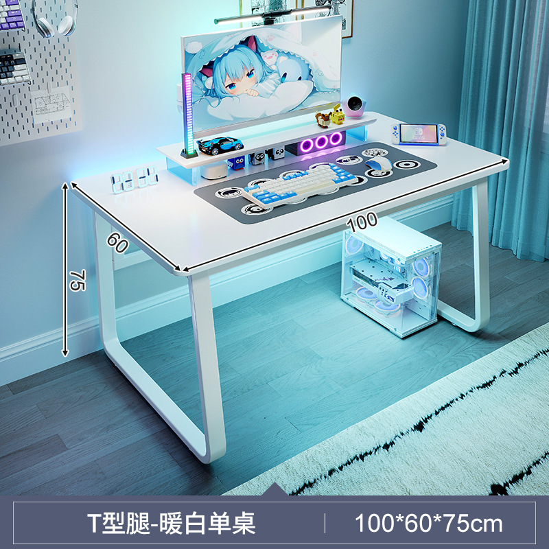 Mesa de escritorio de computadora doméstica blanca mesa de escritorio de escritorio moderna mesa de escritorio de escritorio de dormitorio de estudiantes