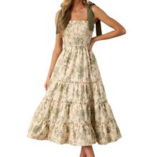 C 24490 Floral Print Sundress ӡ����������ȹ ŷ���羳
