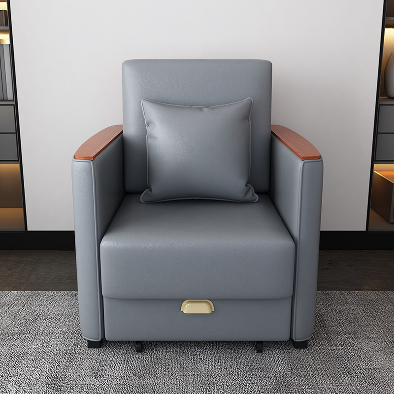 silla de acompañamiento de tela de cuero plegable multifuncional silla médica de doble propósito para almuerzo de una sola persona