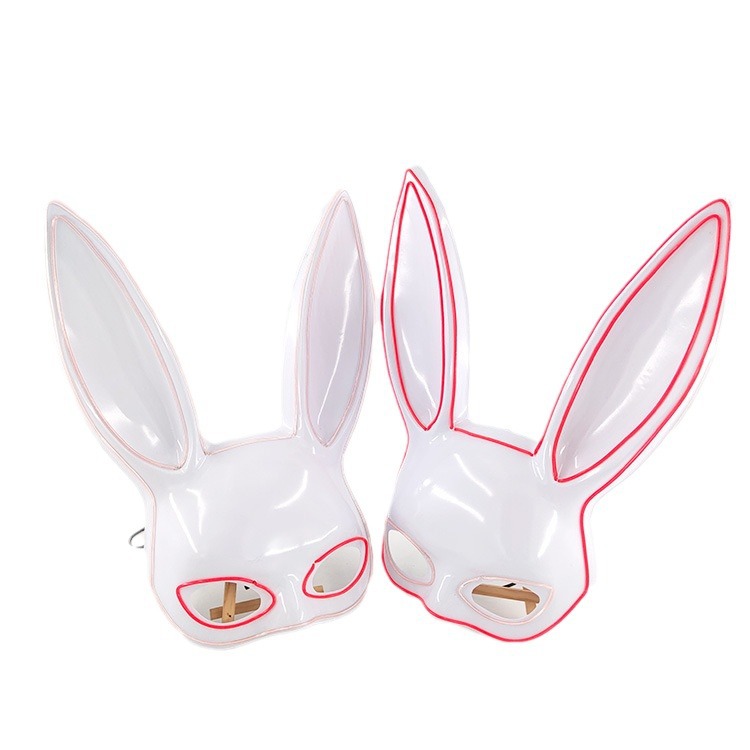 Wansheng lindo conejo belleza vestir máscara fluorescente bar discoteca Carnaval sexy conejito Máscara Luminosa