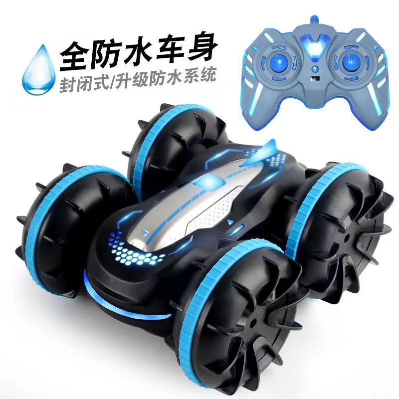 [Fuente de fábrica] coche de control remoto gesto anfibio transfronterizo con la luz de doble cara niños truco coche de control remoto