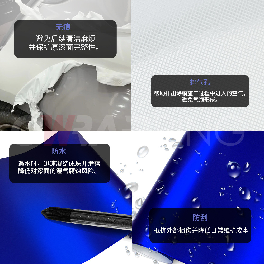 Temu's New Pet Romanee Red Venom Green Matte Color-Changing Film for Car Interior and Exterior, Electric Vehicle Stickers