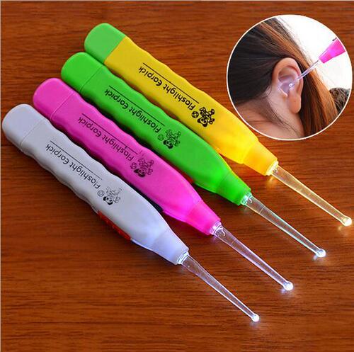 20 luminous ear picks, ear picks with lights, ear picks for children, babies, and adults, ear picks, visual set