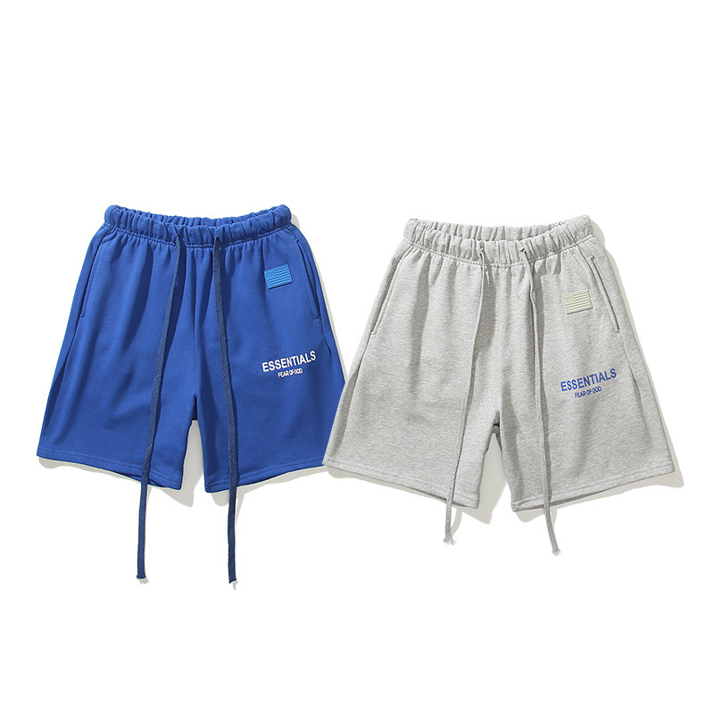 Cross-Border fashion brand FOG double line ESSENTIALS Los Angeles LA limited TMC casual Terry men's and women's shorts 5