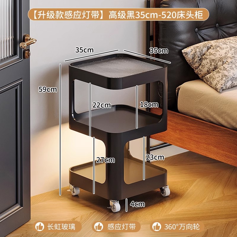 Creativa meseta de cabecera doméstica dormitorio creativo pequeño armario de hierro forjado estante ligero de lujo de alta sensación meseta de cabecera de la cama