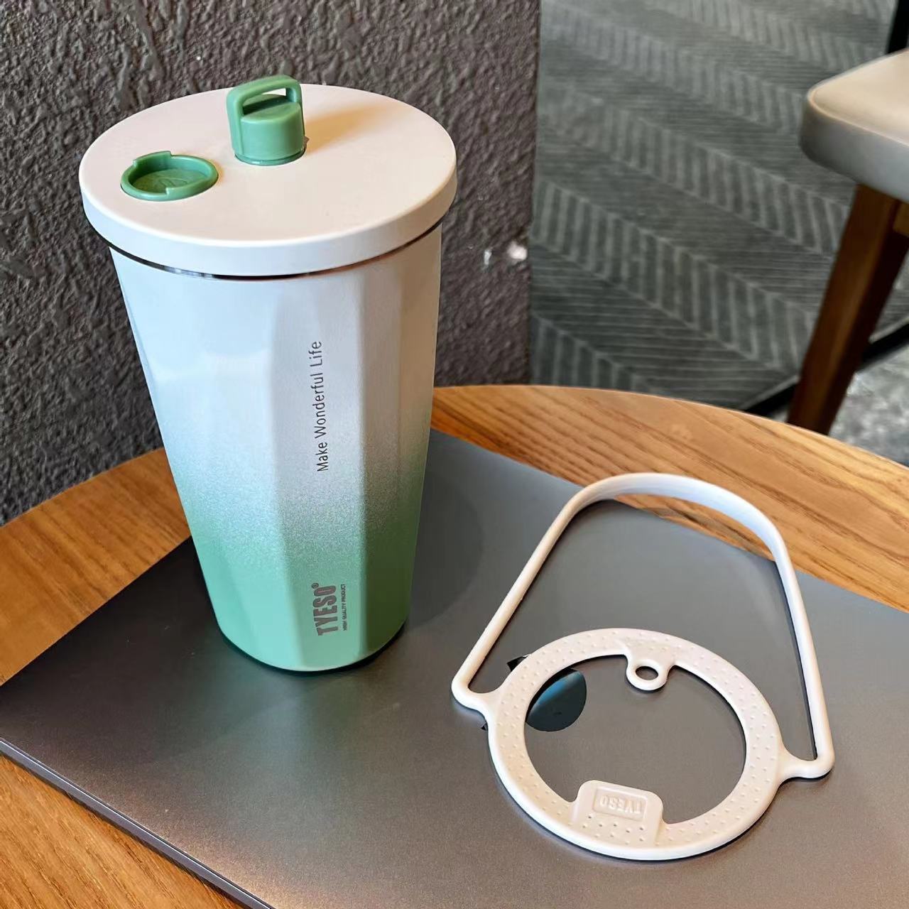 Taishuo Gradient Diamond Cup Original Silicone Portable Hand Rope tyeso [8848B does not include water cup]