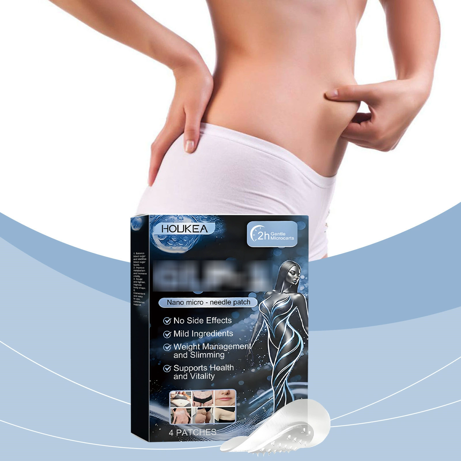 Пластырь для ухода за телом HOUKEA нежен, приятен для кожи, удобен, легкий и энергичный, демонстрирует заботу о линиях тела.