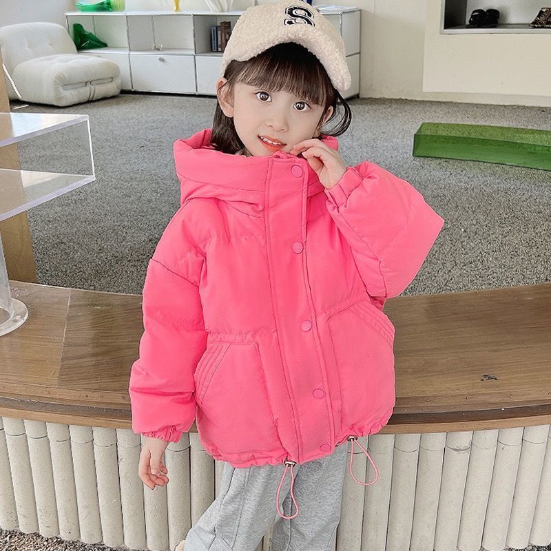 Ropa de invierno de niñas gruesa ropa de algodón de pluma para bebés 2024 nuevo estilo de ropa de algodón de moda para niños ropa de pan
