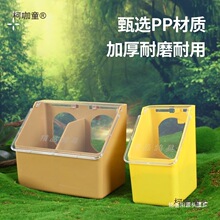 鸽子食盒带盖三孔防撒鸟食盒水盒挂笼鸟喂食器 信鸽用品食麦太保