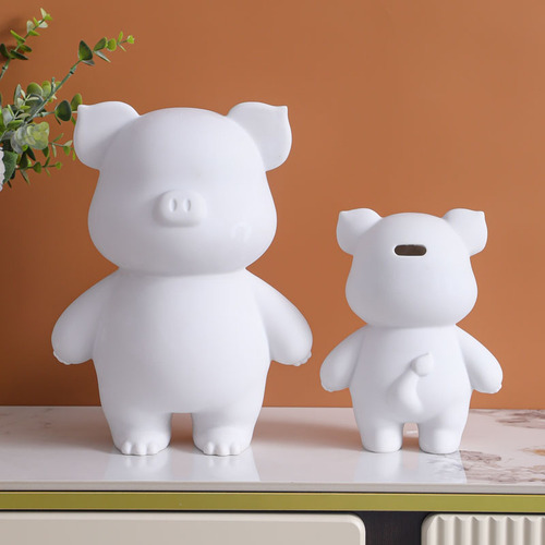 Fluid Pig White Raw Material Wholesale Live Fat Pig Hug Pig Fluid Bear DIY Fluid Rabbit Mini Violent Bear Savings Bank