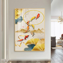 现代轻奢客厅装饰画抽象肌理壁画简约沙发背景墙挂画高级感大气画