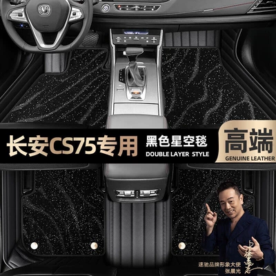 Ayaqaltılar (Kovriklər) | double-layer star blanket car foot - black-leather-black-star-blanket