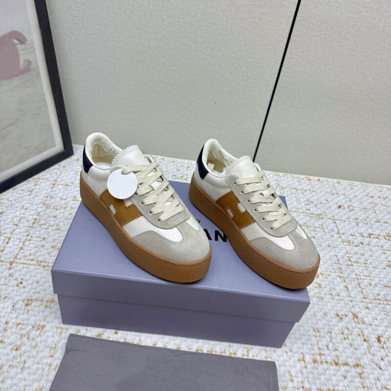 外贸25春秋新款H家复古德训鞋厚底休闲运动鞋圆头情侣牛皮小白鞋|undefined