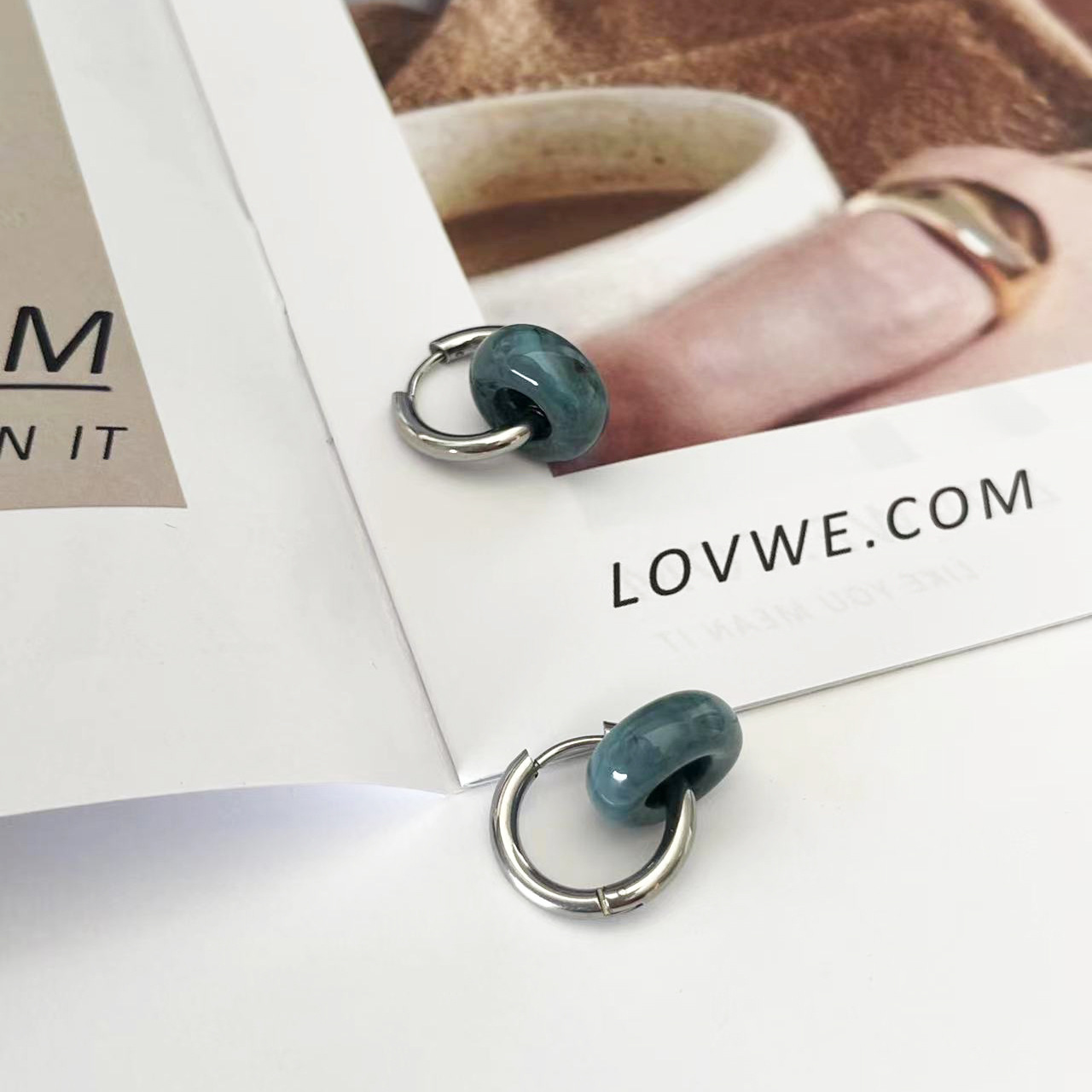 Fashion Geometric Stainless Steel Plating Earrings 1 Pair