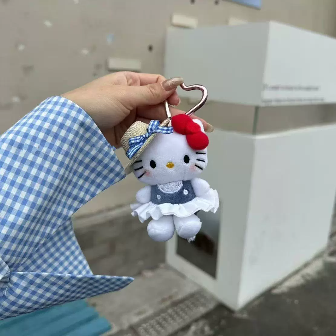 Плюшевый брелок (Sanrio) Hello Kitty, плюшевая кукла-талисман, размеры 10–16 см