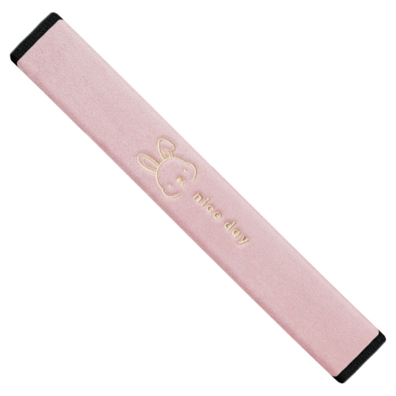 Happy rabbit-pink [super soft velvet + embroidery] (75cm 1 piece)