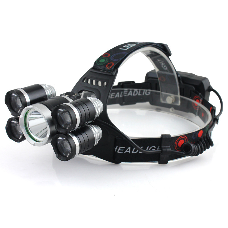 Transfronteriza 5T6 avión faro USB fuerte luz de alta potencia lámpara de iluminación al aire libre remoto giratorio telescópico zoom faro