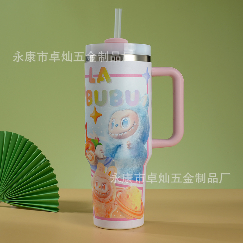 クロスボーダー Amazon eBay Labubu 第二世代 40oz ステンレス鋼魔法瓶カップ 車用カップ ストローカップ|undefined
