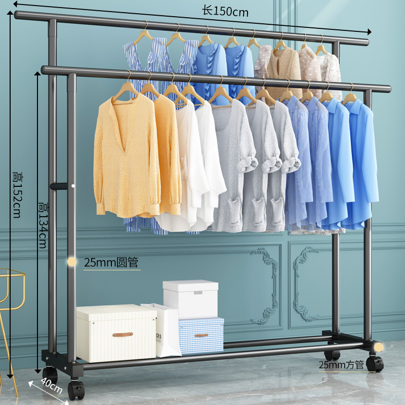 25튜브-이중극 직선봉+휠-블랙 150