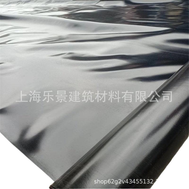 蓝色防渗膜屋顶种植防穿刺阻根板地基防潮填埋场鱼虾池防水土工膜