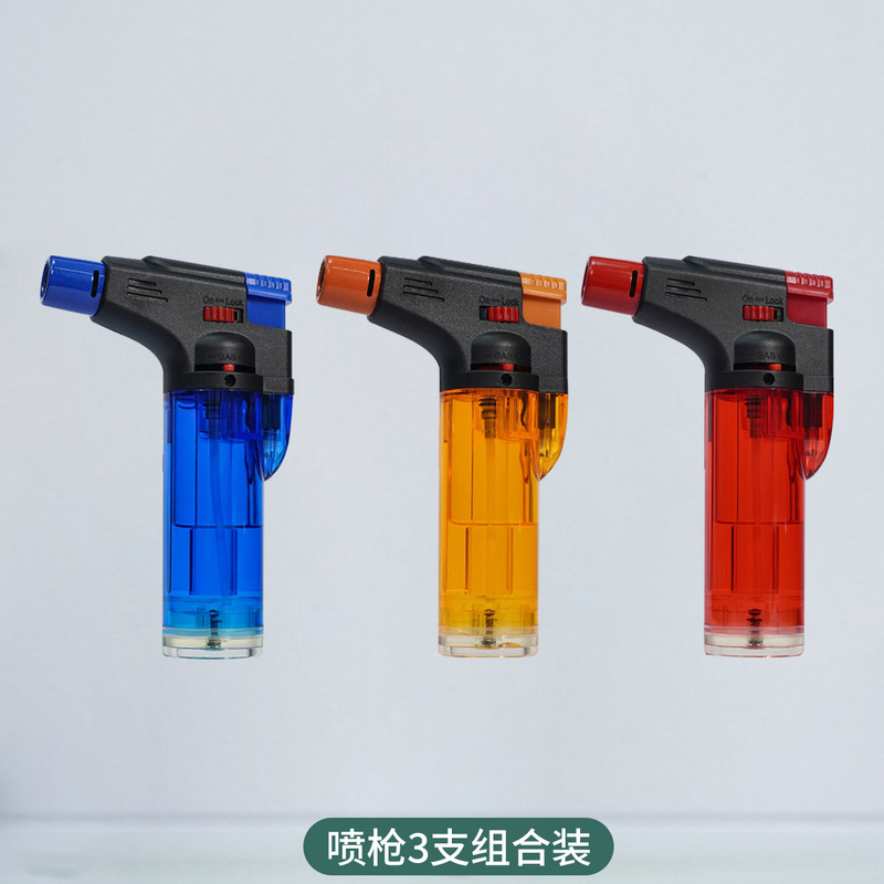 新打火机高级防风直冲打火机点火器点艾条神器点雪茄充气焊枪喷枪|undefined