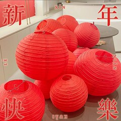 赤い紙提灯2025旧正月元旦節提灯中国式造景ショーウインドー店の門口新年装飾布