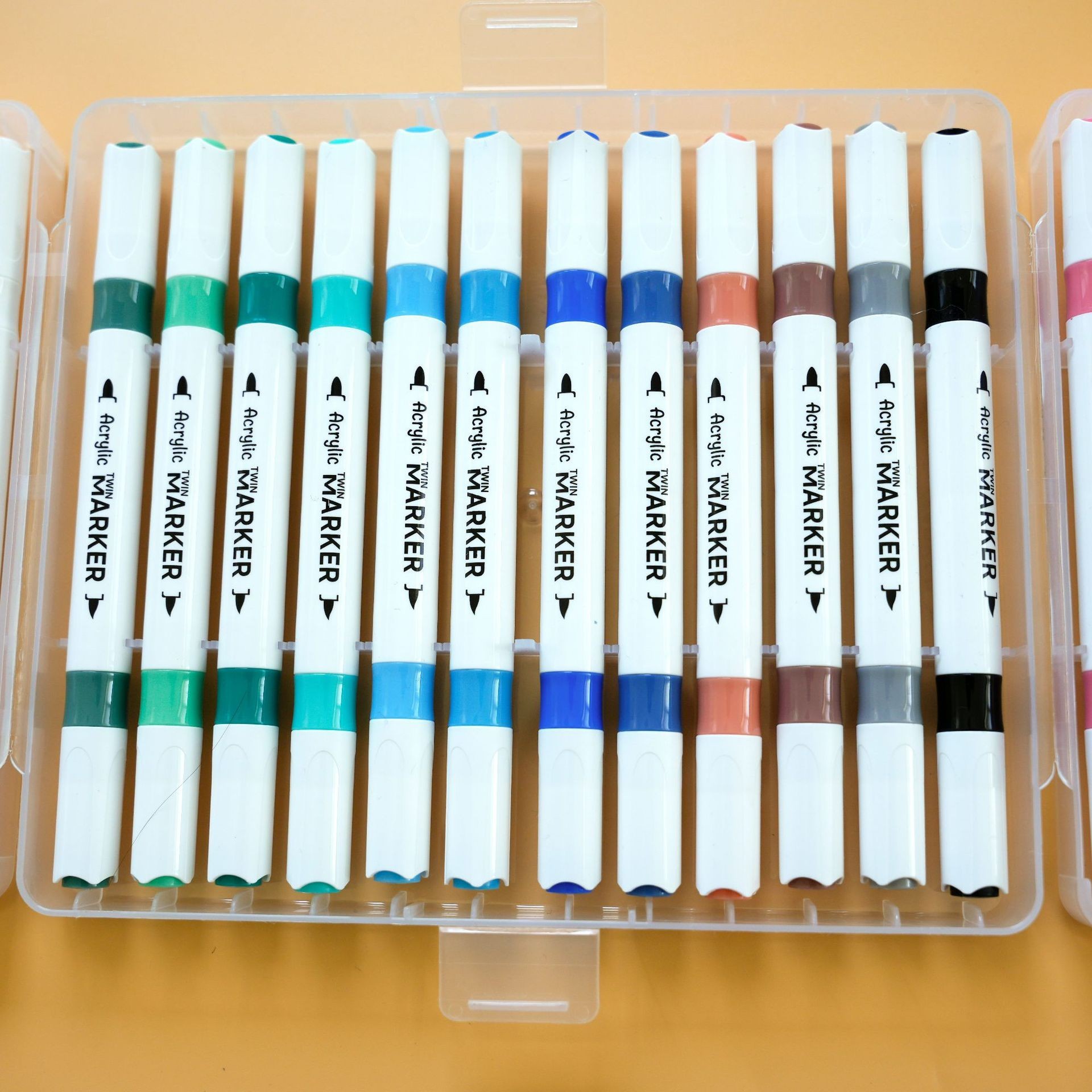 Marcador de acrílico estudiantes de arte pintado a mano plegable color doble cabeza lavable pincel de pintura transfronterizo mayorista