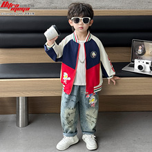 男童奥特曼外套春秋季2025年新款男宝宝发光棒球服儿童棒球服上衣