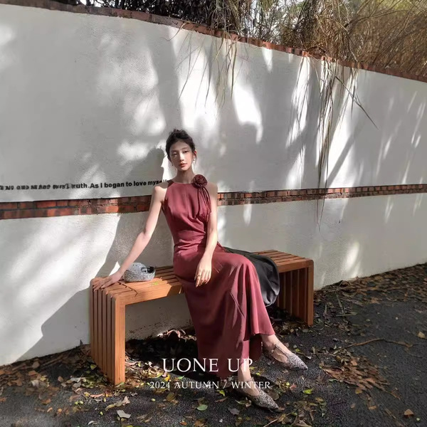 Autumn elegant sophisticated dress