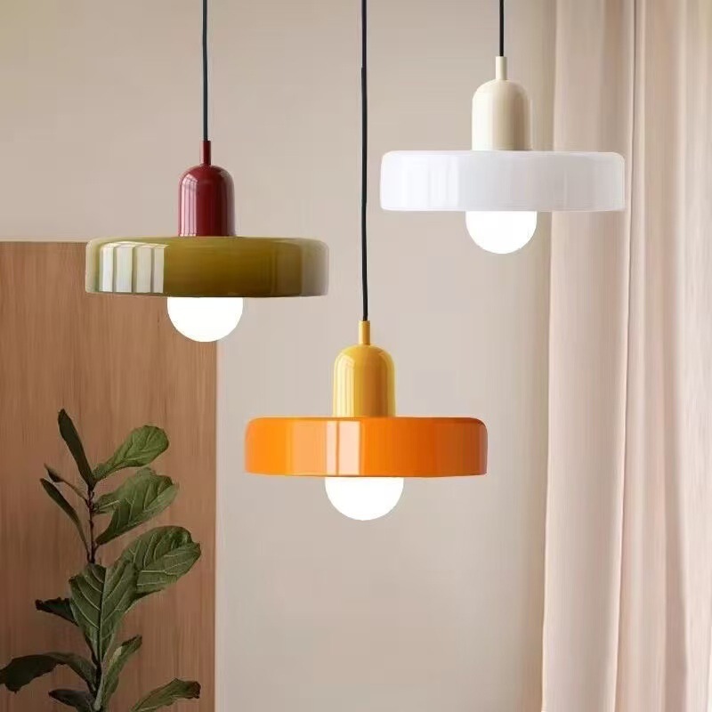 Cross-Border Medieval Memphis Restaurant Chandelier Nordic Cream Living Room Bar Small Chandelier Bauhaus Bedside Glass Lamp