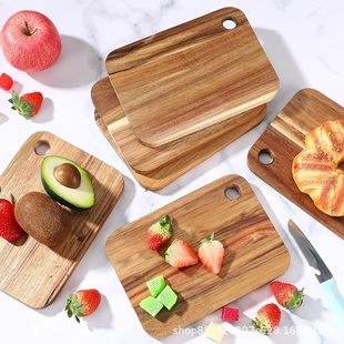 Cross-border acacia wood stitching chopping board modern minimalist steak pizza cutting board household kitchen cutting board