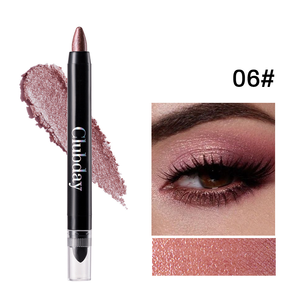 Clubday Cross-border Double-headed Pearlescent Eyeshadow Stick, long-lasting waterproof, lazy eye makeup brightening, high-gloss, under-eye Eyeshadow pen undefined