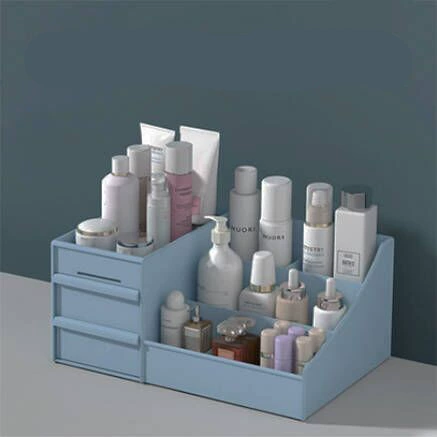 Storage box organizer, plastic dressing-table makeup box, 4 sizes S–XL, multi-compartment