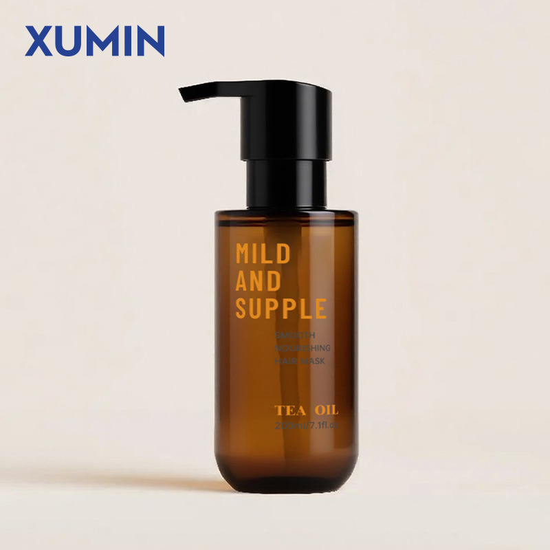 XUMIN cosméticos embalaje bomba de presión botella de loción 200ml botella de esencia para el cabello botella de champú transparente