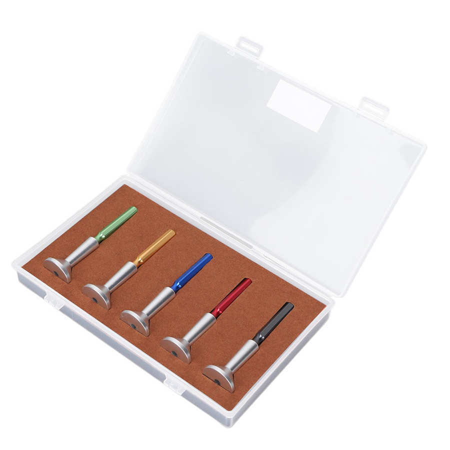 修表工具 金属油笔 注油笔 点油笔 机芯加油 含底座 一套5支装