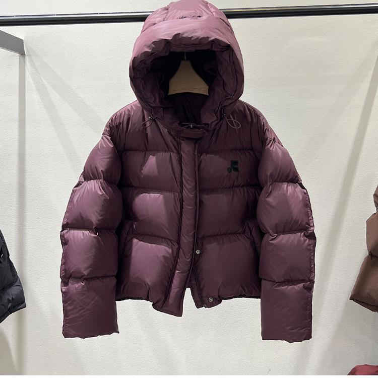 2024冬の女性の短い帽子がダウンジャケットを厚くした韓国版のゆるいパン服のデザイン感刺繍のコート