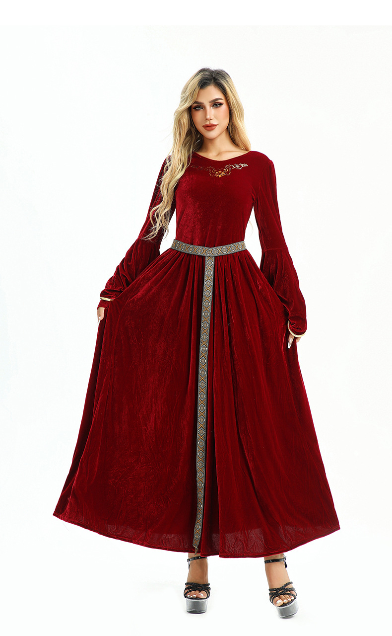 20.26million Costume Vintage Court Style European Farm Peasant Medieval Renaissance Dress_ecoleips.com